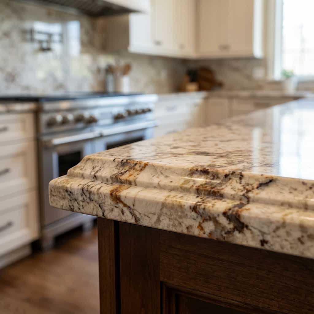 Ivory Brown Edge Detail