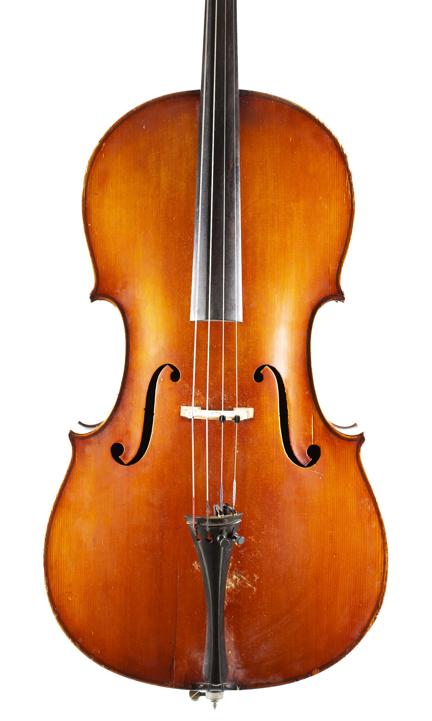 A cello, labelled Jakob Schramm