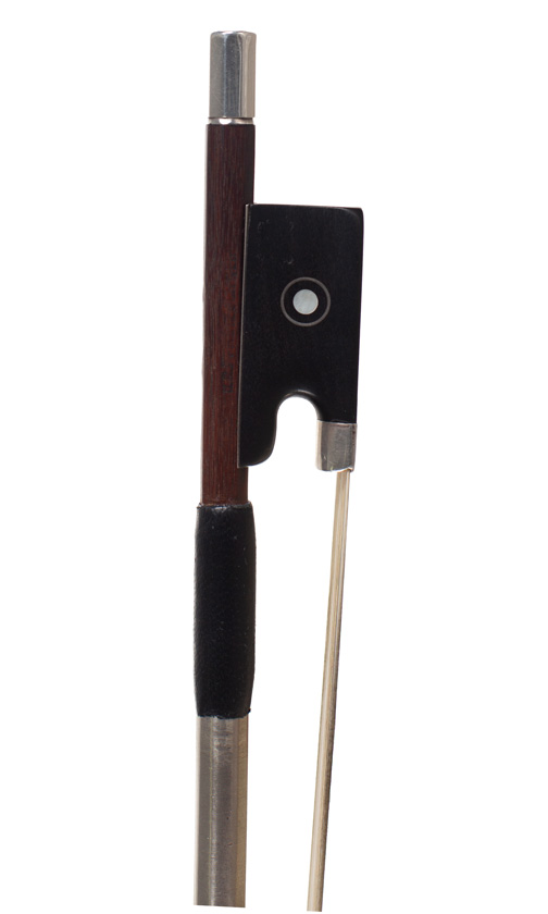 A silver-mounted violin bow by H. R. Pfretzschner, Germany, circa 1920