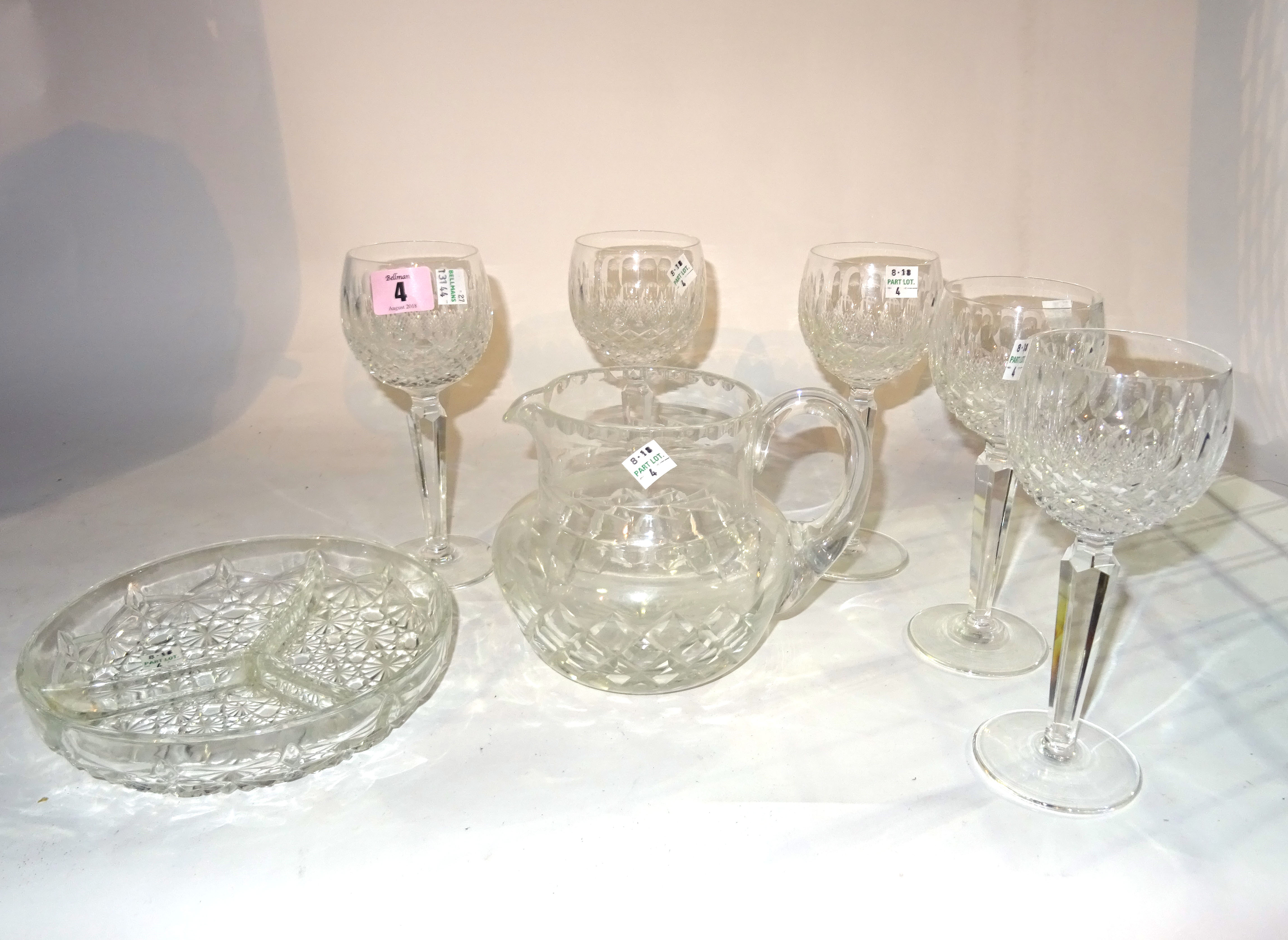 Glassware, including; a part suite of Waterford drinking vessels, jugs, vases and sundry, (qty).   S2M