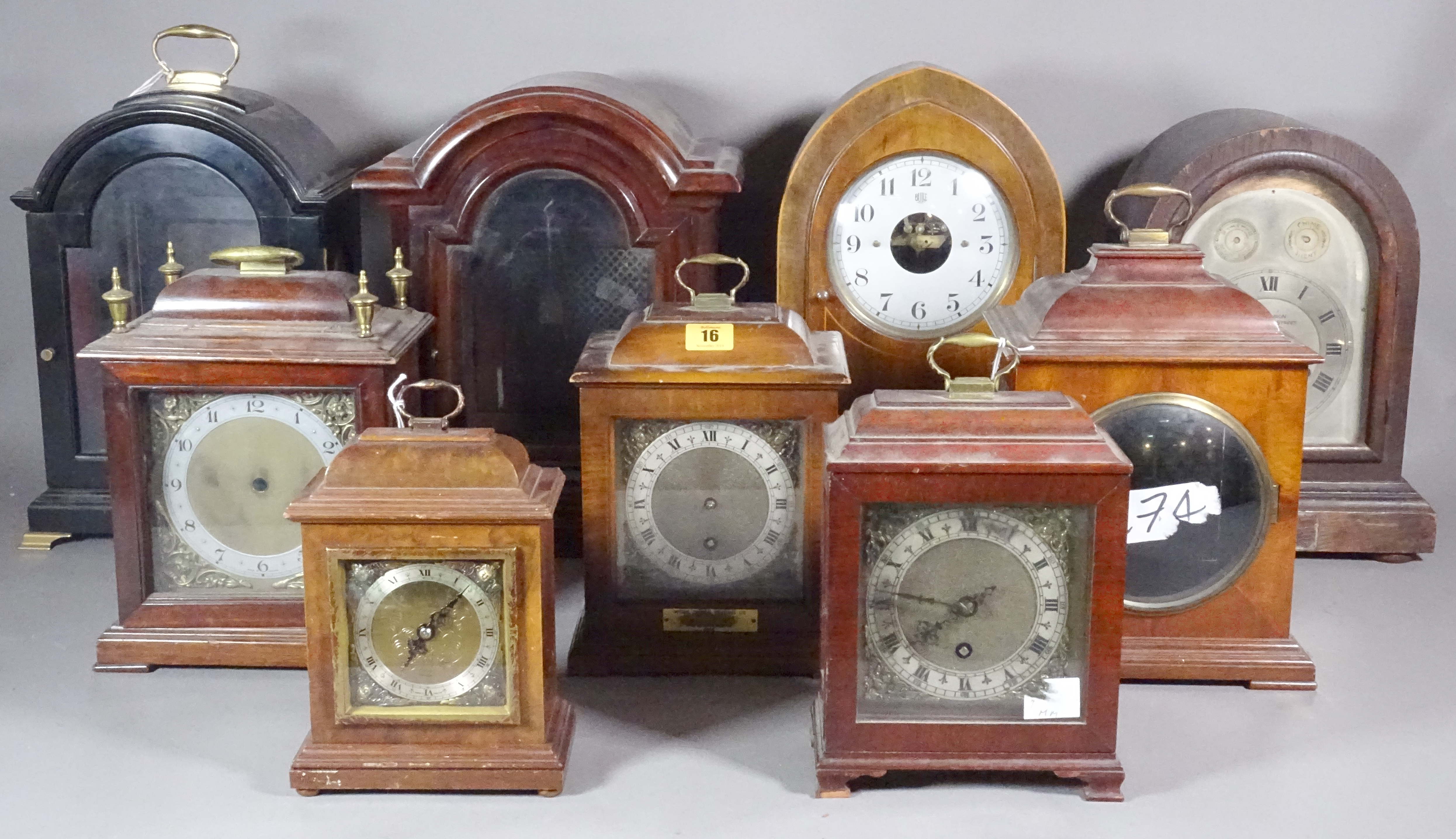 A group of 18th century and later clock cases, (qty).  S3M