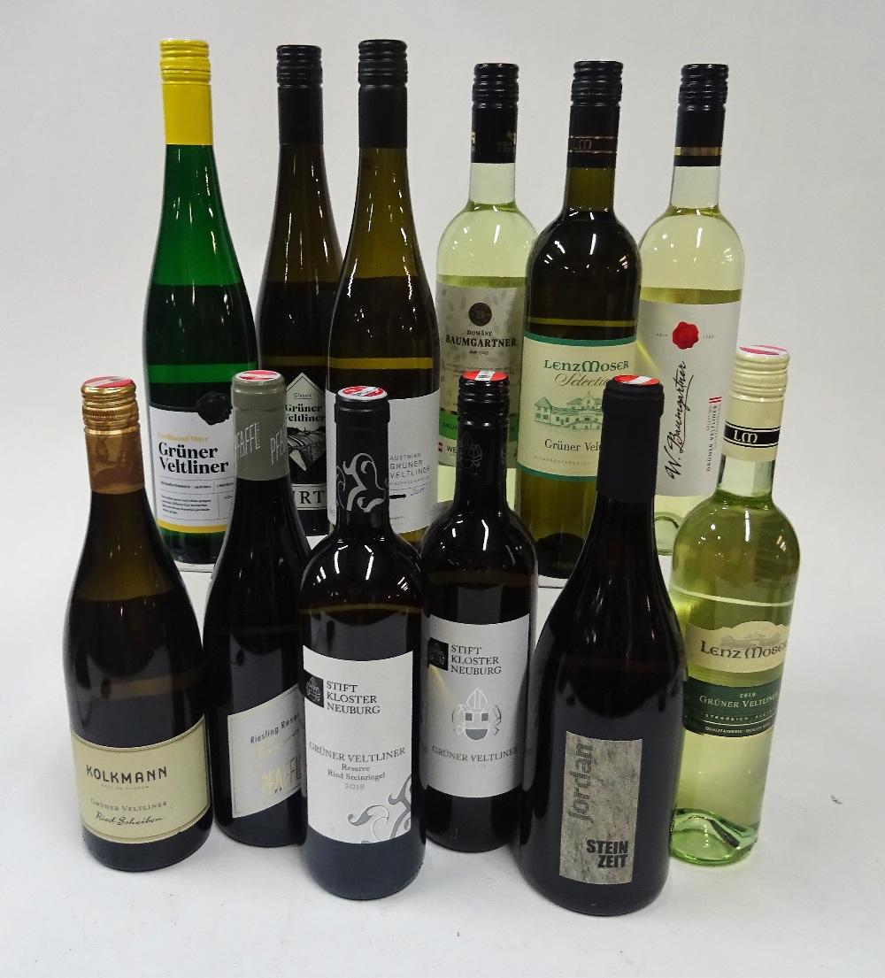 Austrian Gruner Veltliner White Wine: Kolkmann 2017; Pfaffl (Riesling) Reserve 2019; SKN Reserve 2018; SKN 2019; Stein Zeit Reserve 2018; Lenz Moser...