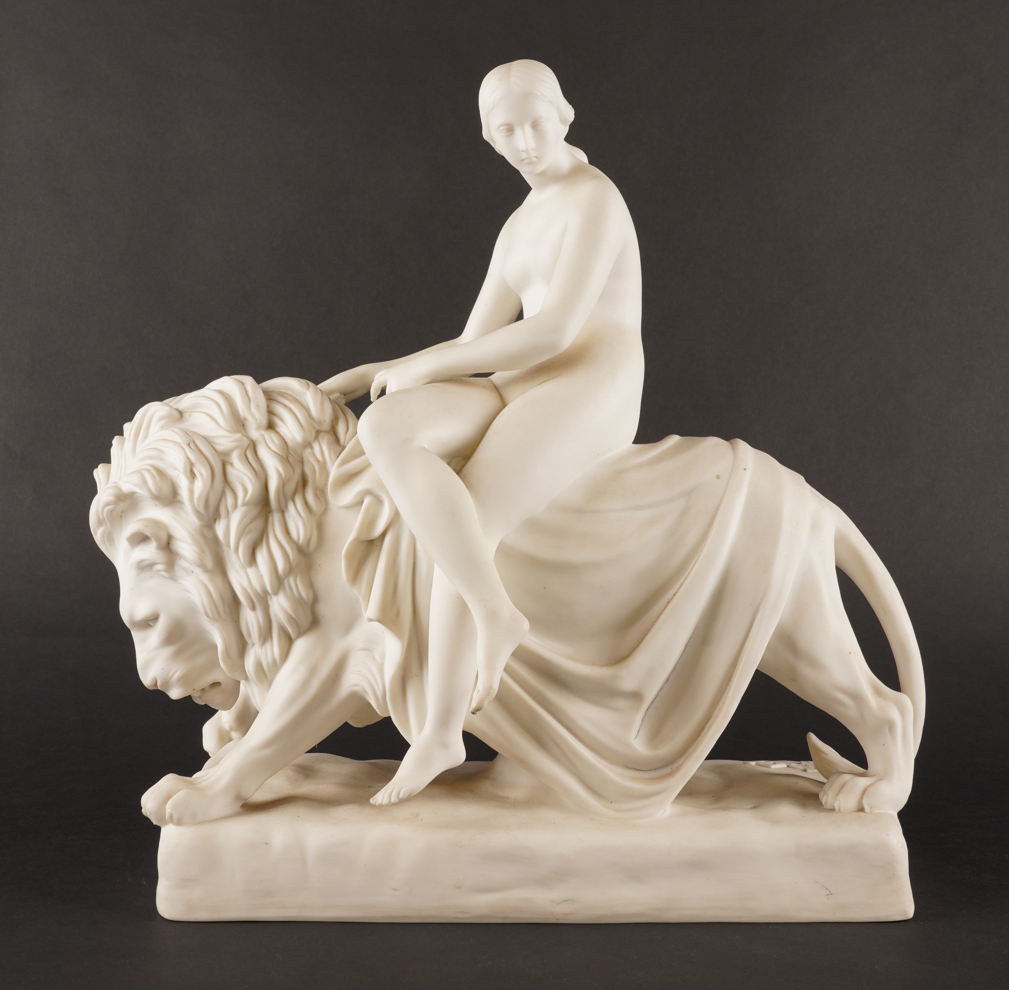 A PARIAN SCULPTURAL GROUP OF UNA AND THE LION