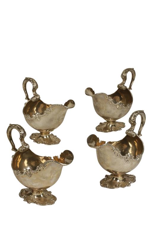 SET OF FOUR GEORGE III SILVER SAUCEBOATS