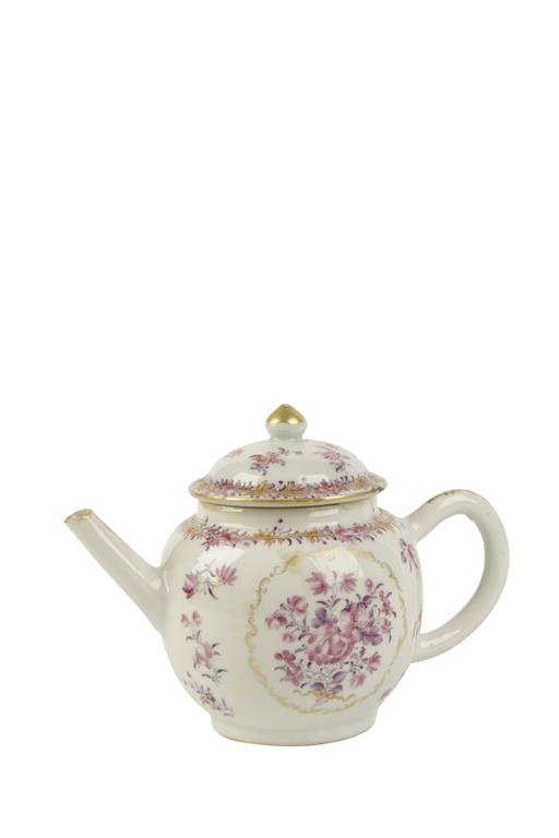 CHINESE EXPORT FAMILLE ROSE TEAPOT 18TH CENTURY