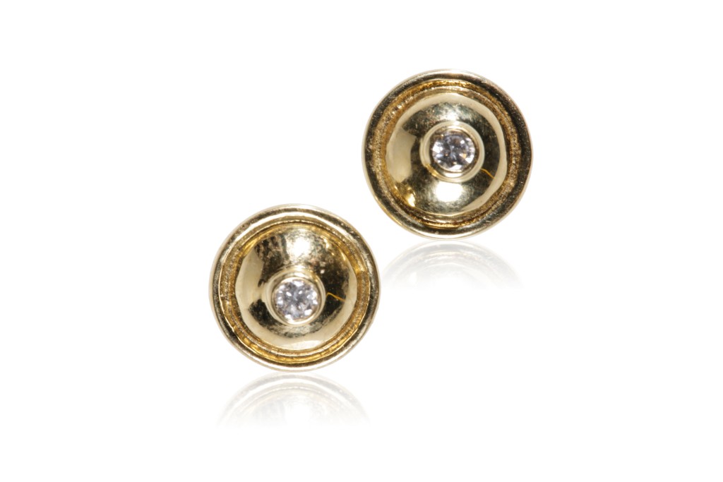 RICH HAYES: 18CT YELLOW GOLD EARRINGS