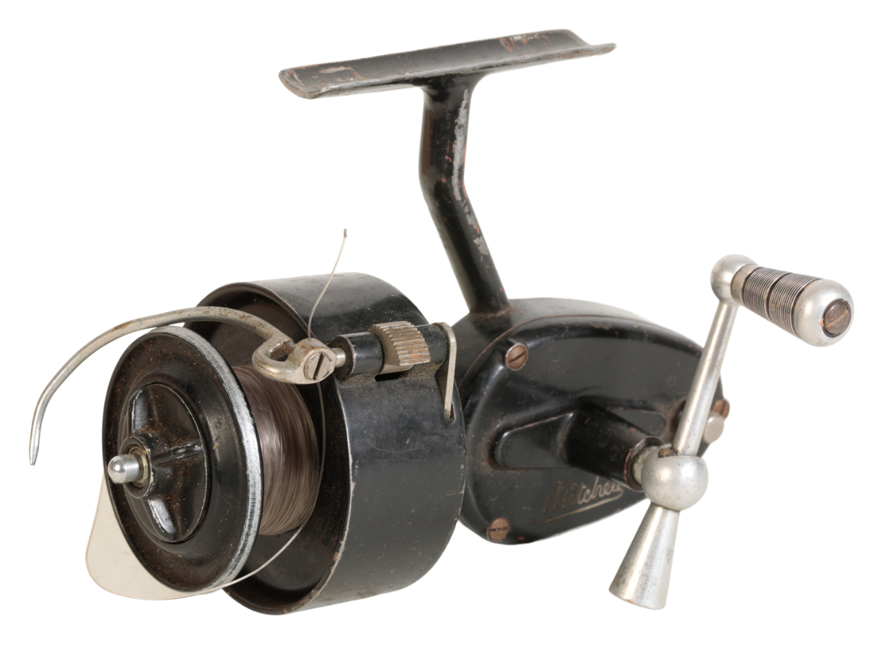 A RARE EARLY FIRST MODEL MITCHELL CENTRE PIN REEL