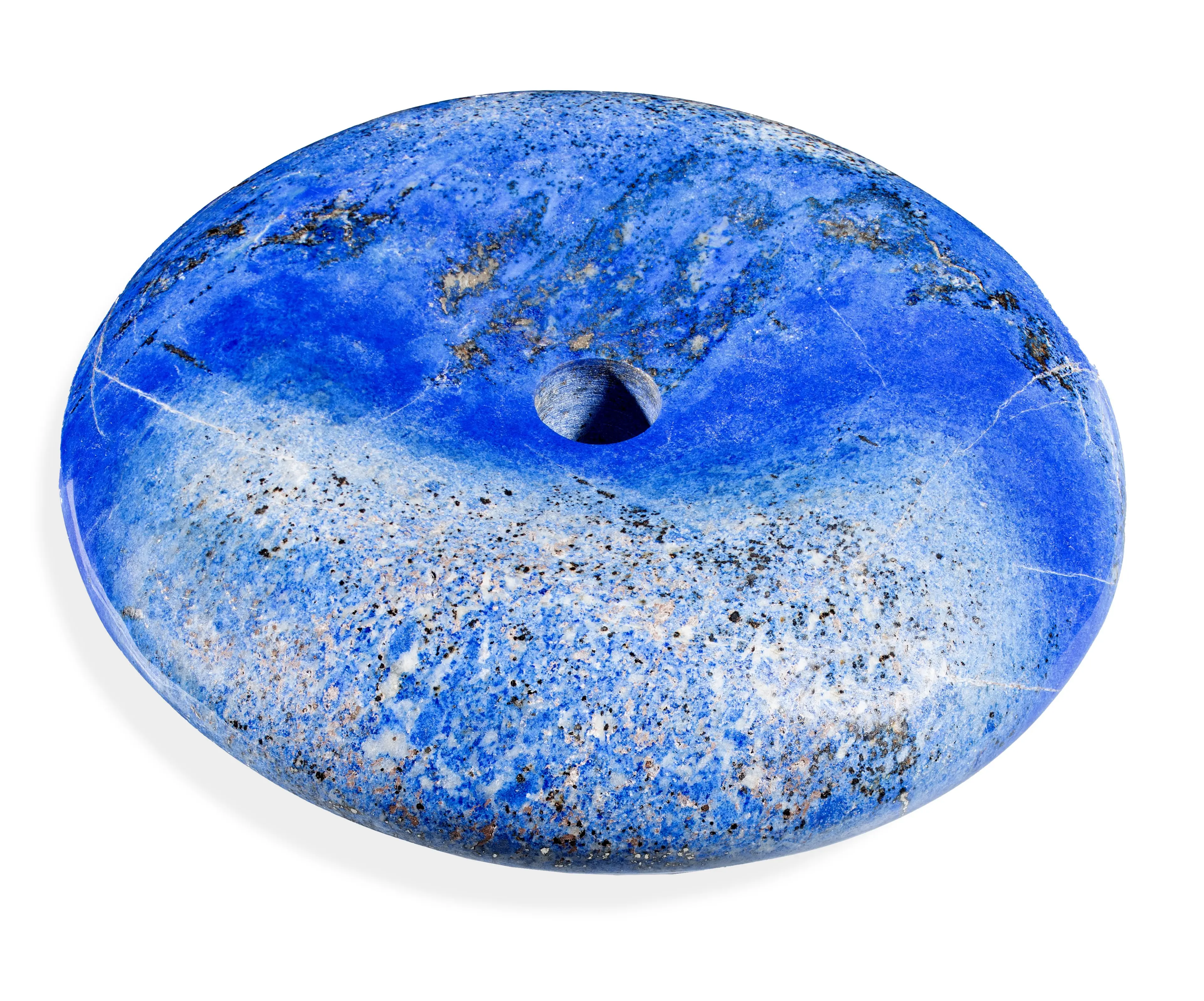 A lapis lazuli disc