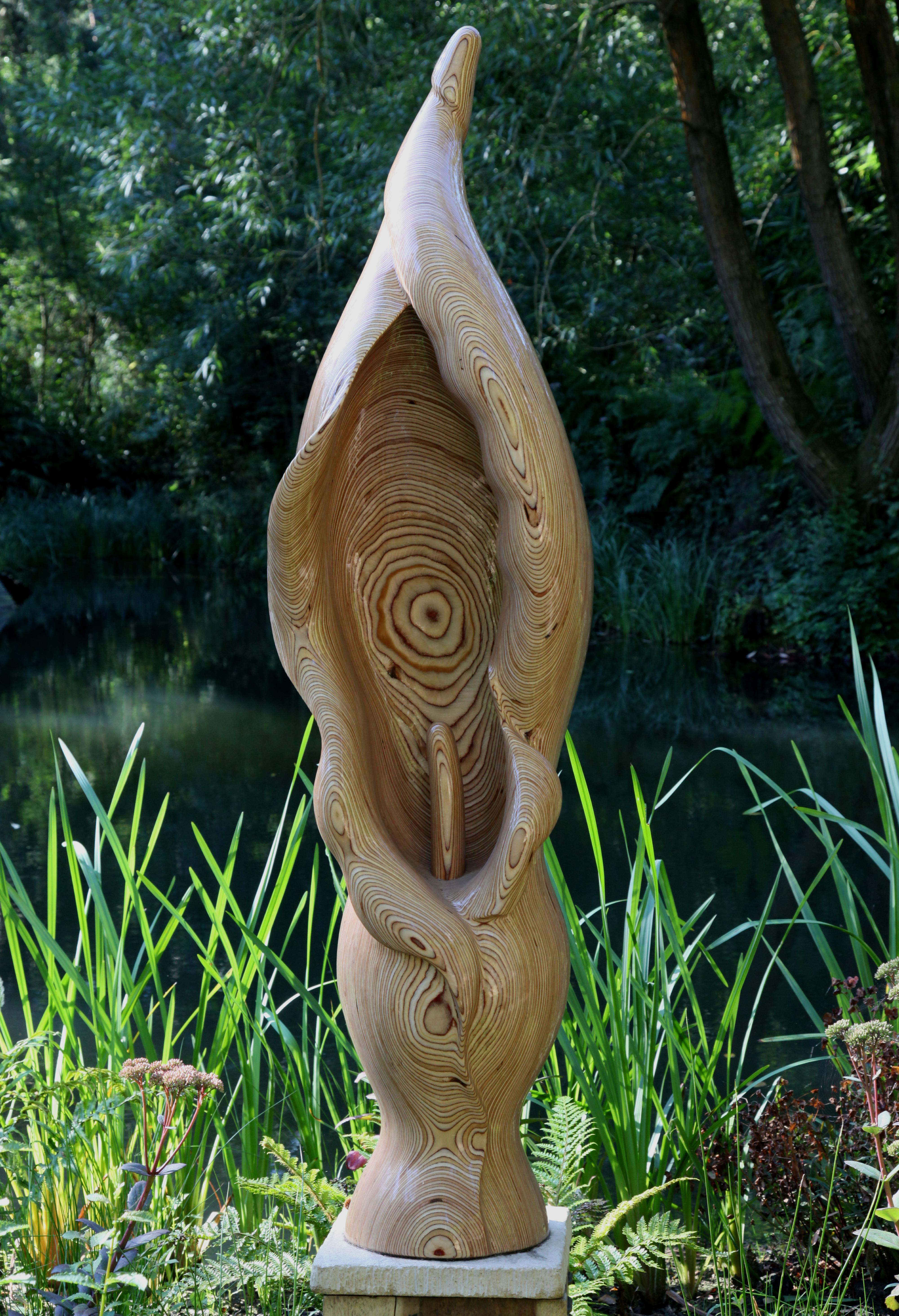 Bill Prickett, Born 1965 Arum Lily Laminated beech Signed Unique 154cm high by 39cm wide by 31cm deep Bill Prickett was born in 1965 in Kent, UK. ...