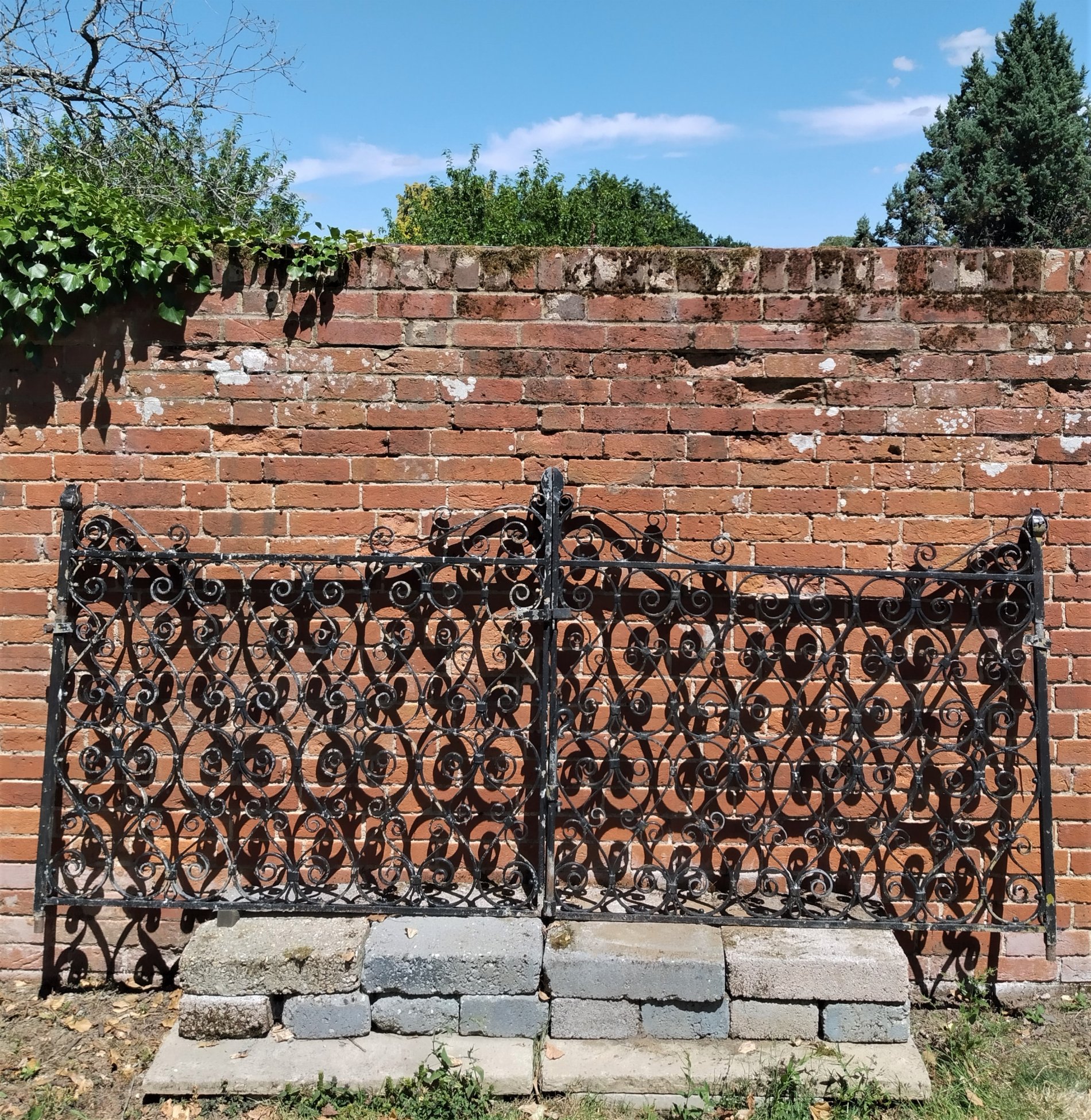 A pair of wrought iron gates ***combined with item 3***