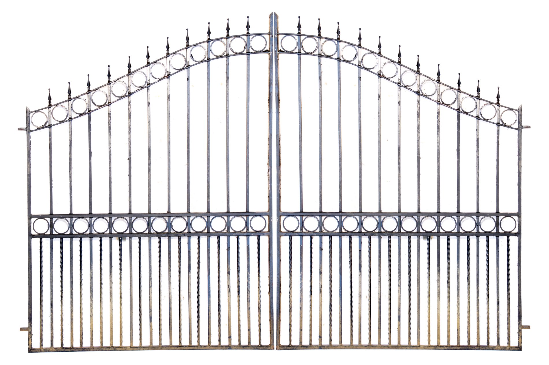 A pair of steel gates