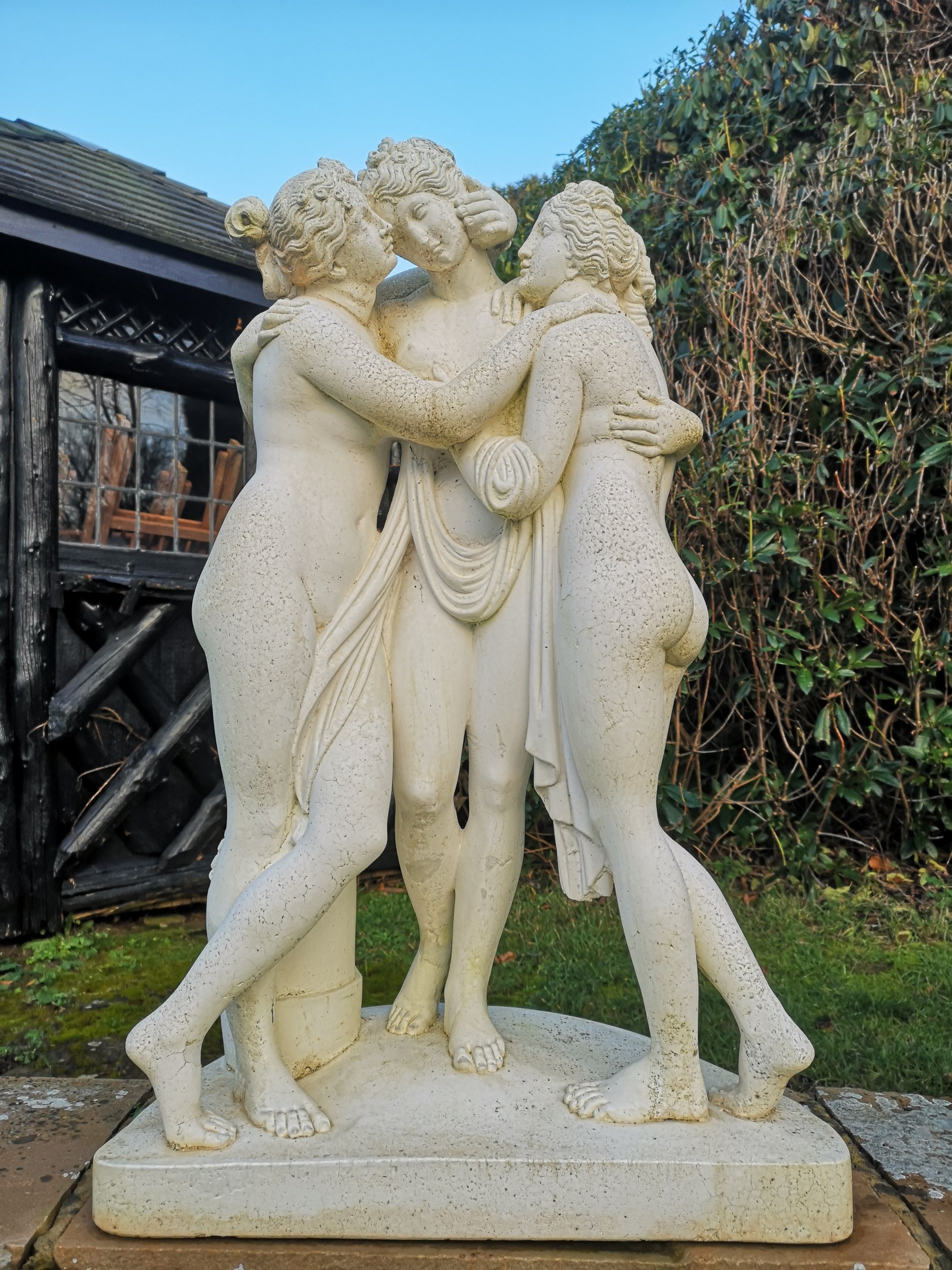 After Canova: A composition stone group of the Three Graces