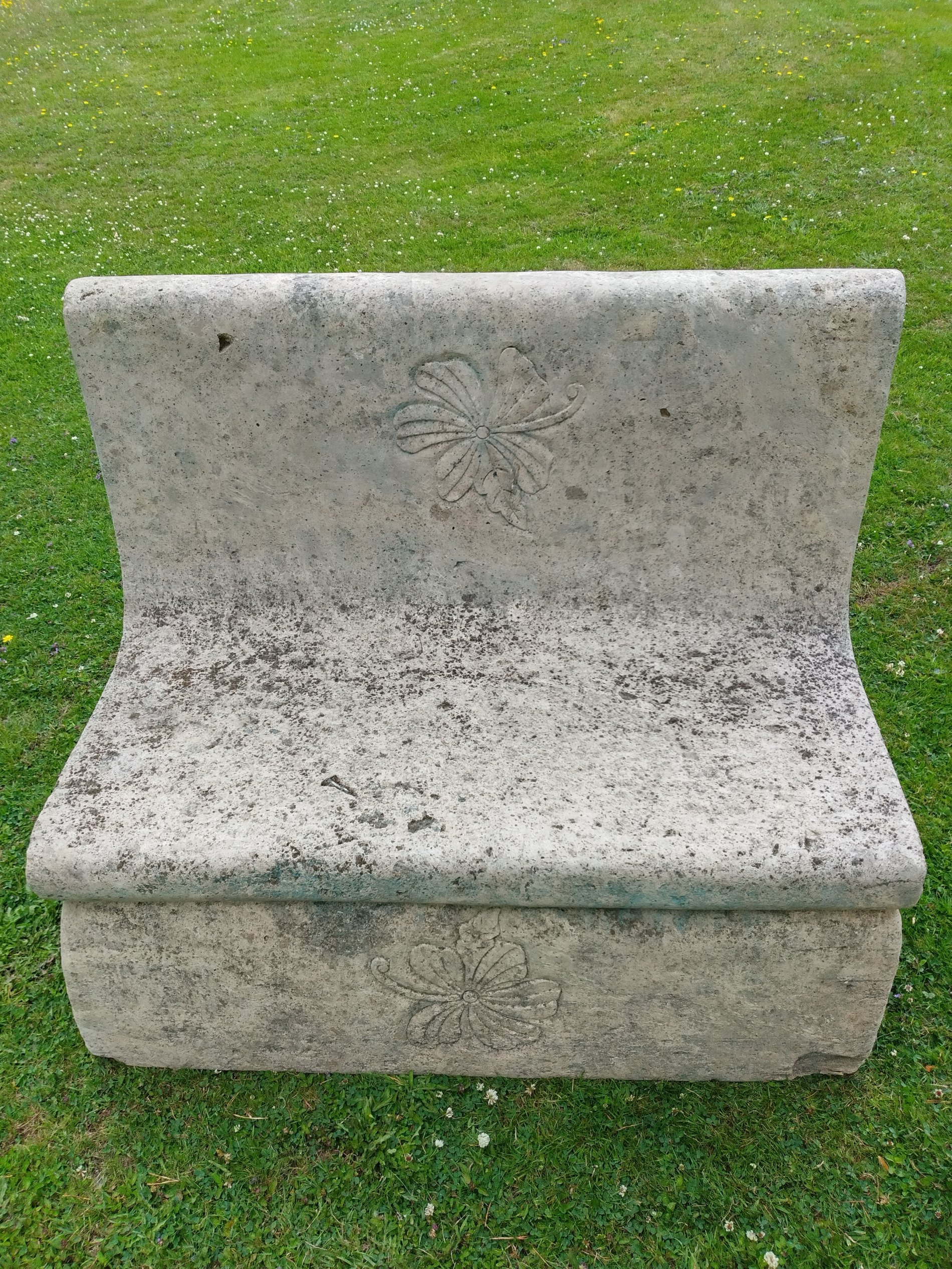 A similar unusual carved stone seat