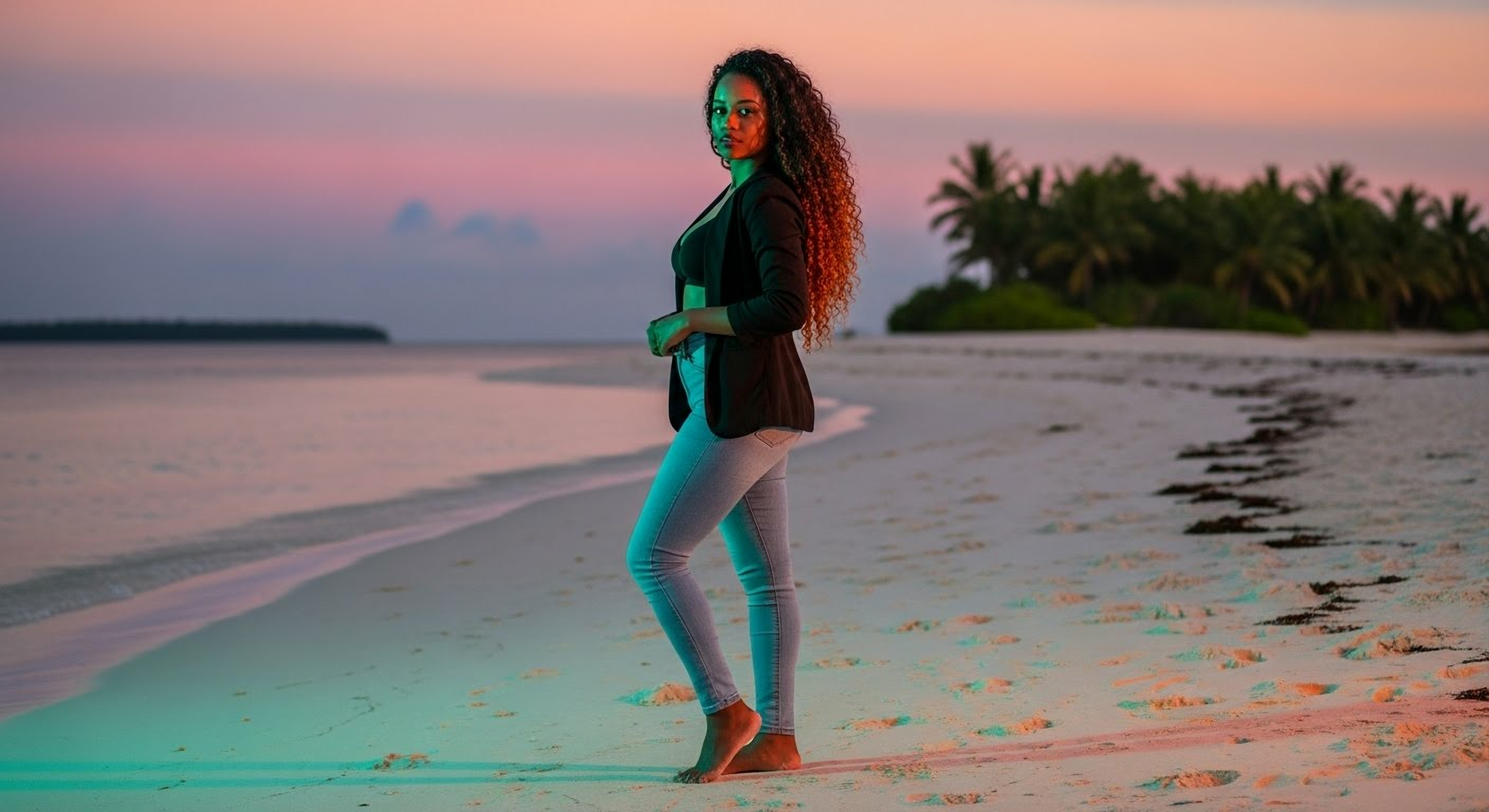 Robe longue de soirée verte 