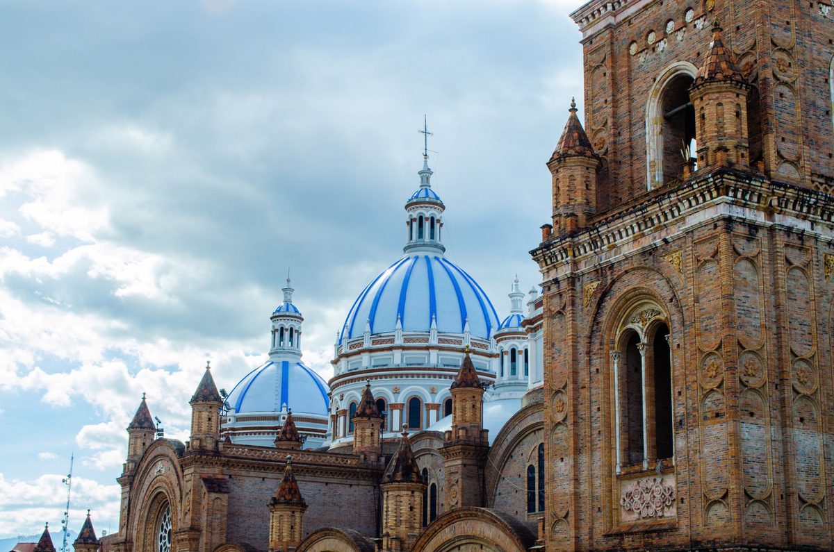 Cuenca, Ecuador - New Cathedral blue domes