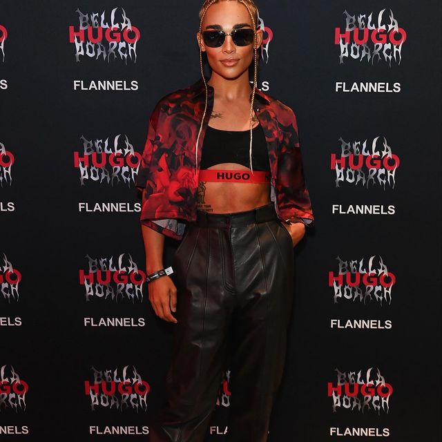 kicking off fashion week last night with @hugo_official x @bellapoarch at @flannels. such a vibe, thanks for having me and for the fit🔥
- @gettyimages 
#HUGO #LFW