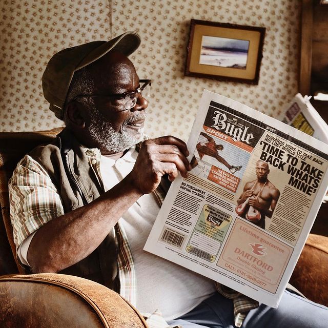 Joseph Marcell and Llwella Gideon 🤎 True honour to work behind the scenes to bring characters Grandma Veronica and Grandad Wilfred to life on @Queenie 

@ms_littlebigwoman praying we don’t get high blood sugar  from all that haribo we purged in fittings. Thank you