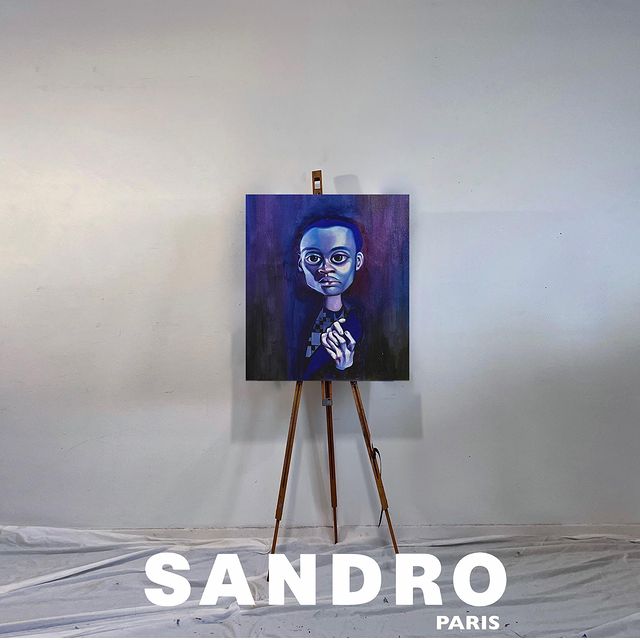 Me for @sandroparis SS24🫂
Speaking on my practice, constructing identity, and my recent artwork delving into the history of pigeon-breeding in the Midlands. Thanking Sandro for the beautiful clothes, and thanking @misslizberry for the beautiful words 🕊 @crumbagency #sandro #art #oilpainting #artist