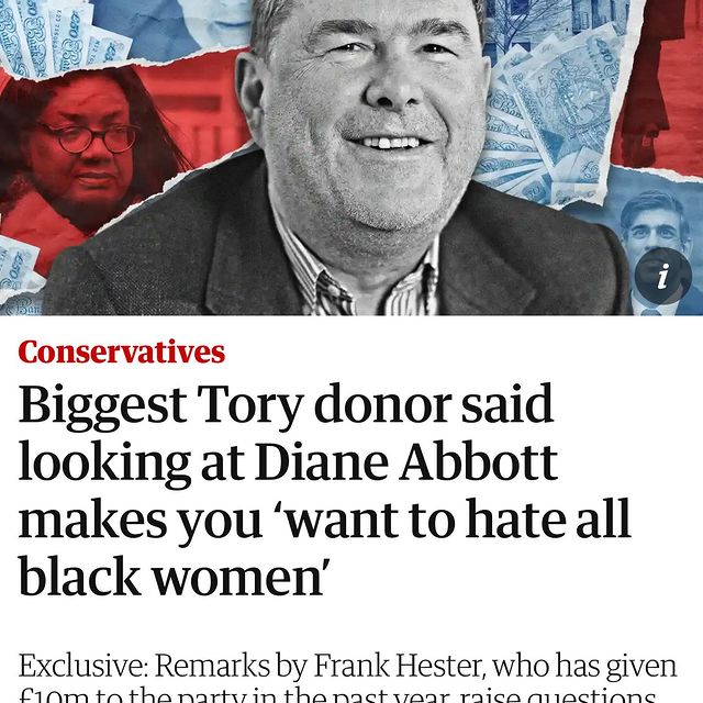 More evidence of how totally “not racist” the British Conservative Party is 
👀

#ProtectDianeAbbott
#knowyourhistory
#ToxicTories