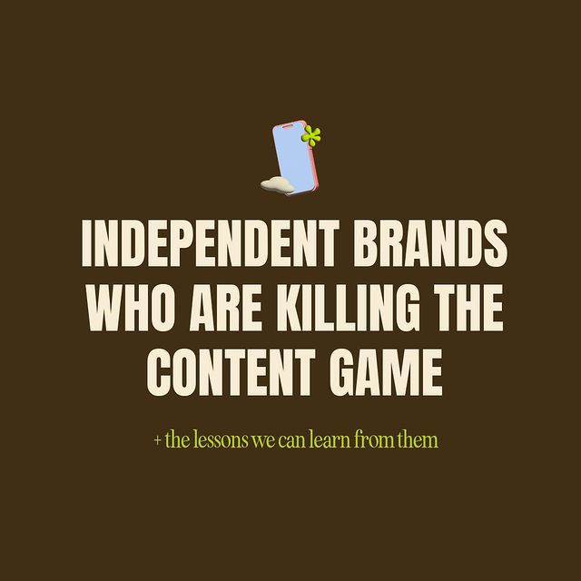 Would lovvvveeee to see you drop an independent brand / creator / freelancer / business who you love to follow below 👇🩷