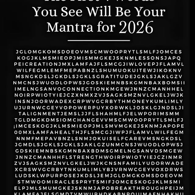 Miracles, Connection, Lessons and Strength. ❤️❤️❤️ 
What’s yours? #manifesting2026💫