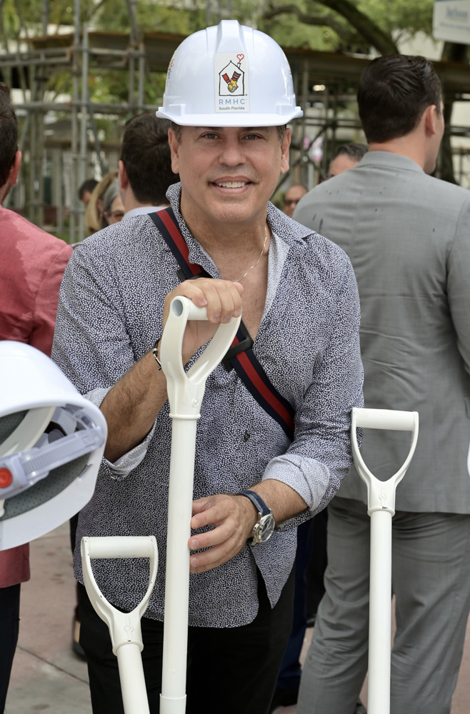 Danny Jelaca at the groundbreaking for the new Ronald McDonald House at Jackson Memorial
