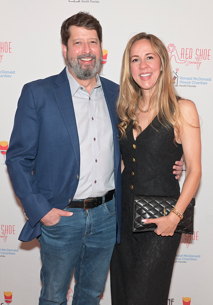Ross and Matilde Fidler at the 2nd annual Red Shoes Society Wine & Fries to benefit the Ronald McDonald House of South Florida at The Cocoplum.