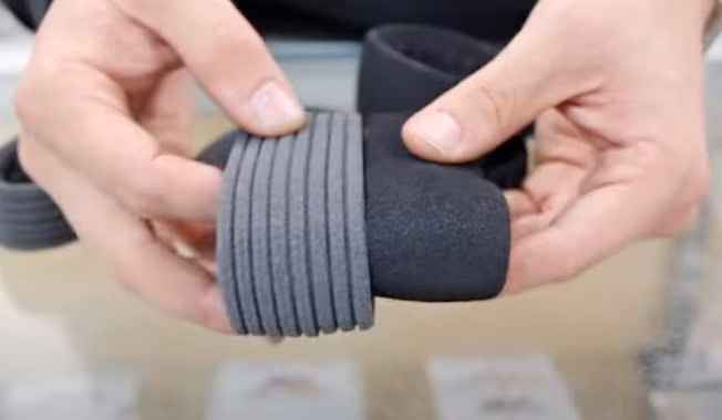 Image of closed-cell and open-cell tire inserts for RC cars