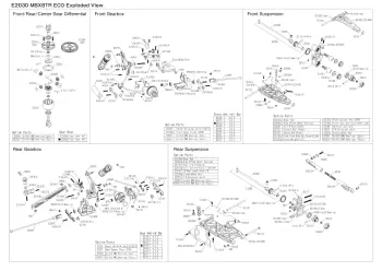Mugen MBX8TR ECO Exploded View