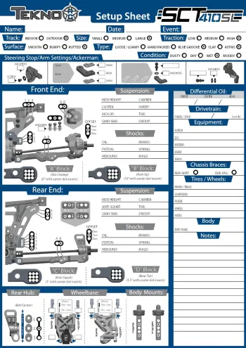 Setup Sheet Editable