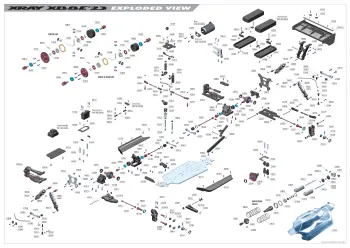 XRAY XB8E 23 Exploded View
