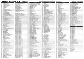 XRAY XB8E 23 Parts List