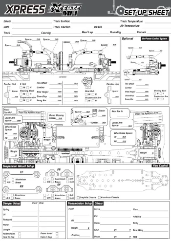 Xpress Execute MF1 Setup Sheet Blank