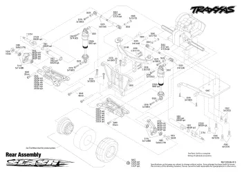 Traxxas Slash 2WD Rear Assembly Parts Explosion