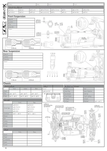 Setup Sheet