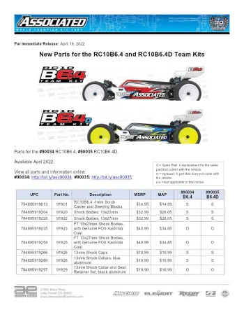 B6.3 vs B6.4 - List of New Features