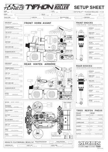 Setup Sheet (Blank)