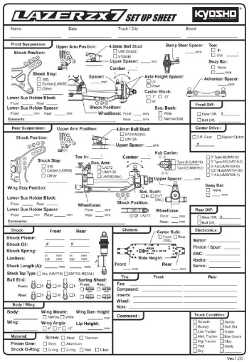 Blank Setup Sheet