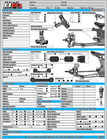 Blank Setup Sheet (Editable)