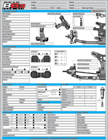 Blank Setup Sheet (Editable)