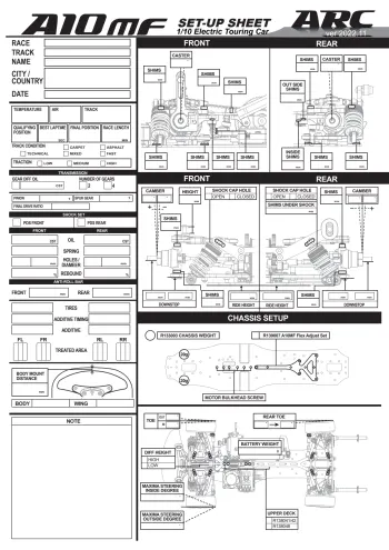 Setup Sheet Blank