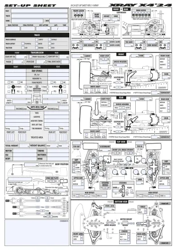 XRAY X4 '24 Setup Sheet Editable