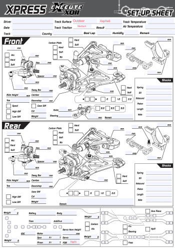 Setup Sheet Editable