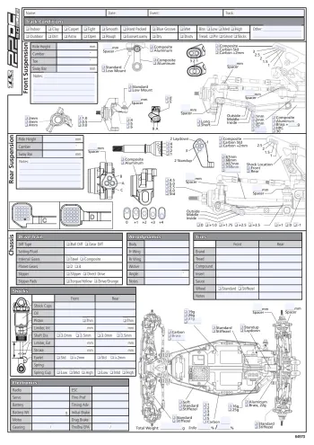 Setup Sheet Editable V2