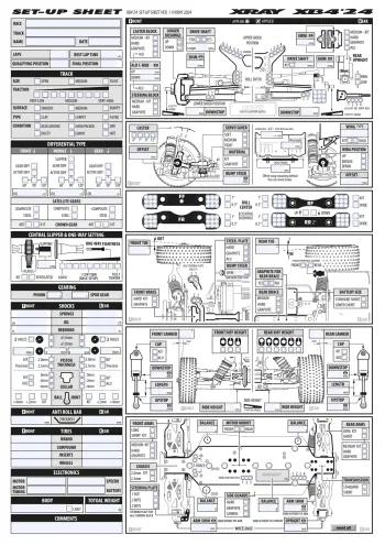 XRAY XB4 '24 Setup Sheet Editable