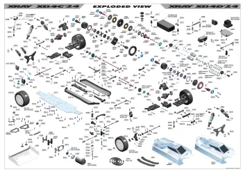 XRAY XB4 '24 Exploded View