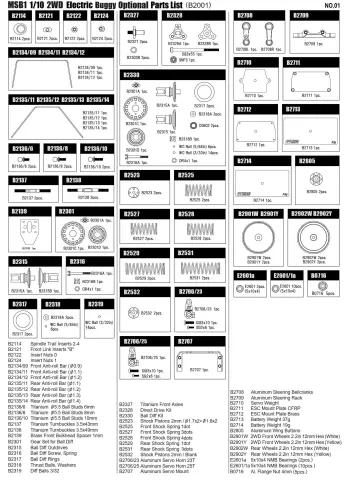 Parts List - Options