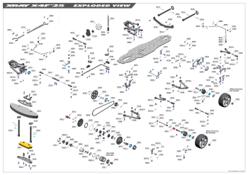 XRAY X4F 25 Exploded View