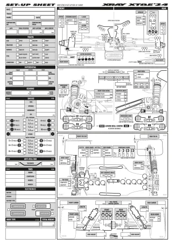 XRAY XT8E '24 Setup Sheet Blank