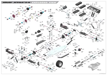 XRAY XT8E '24 Exploded View